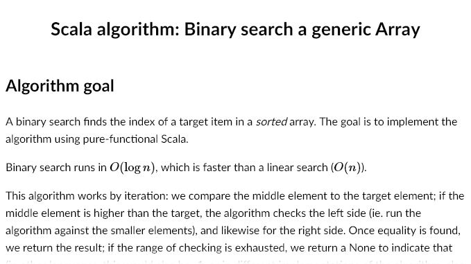 Image for Binary search a generic Array