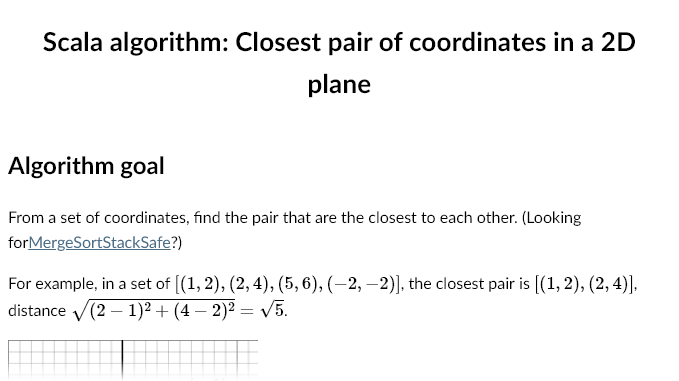 Image for Closest pair of coordinates in a 2D plane