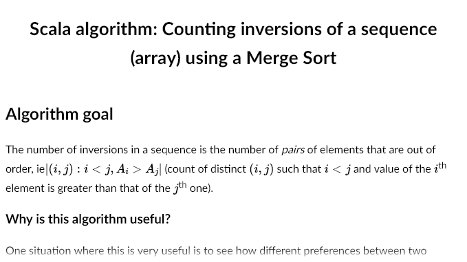 Image for Counting inversions of a sequence (array) using a Merge Sort