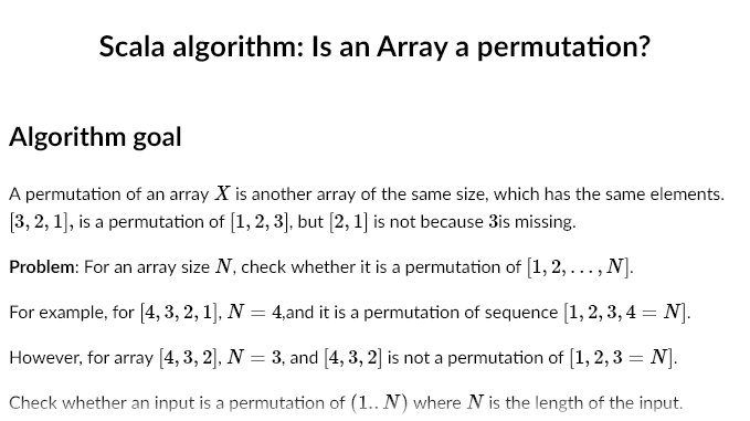 Image for Is an Array a permutation?