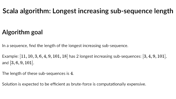 Image for Longest increasing sub-sequence length