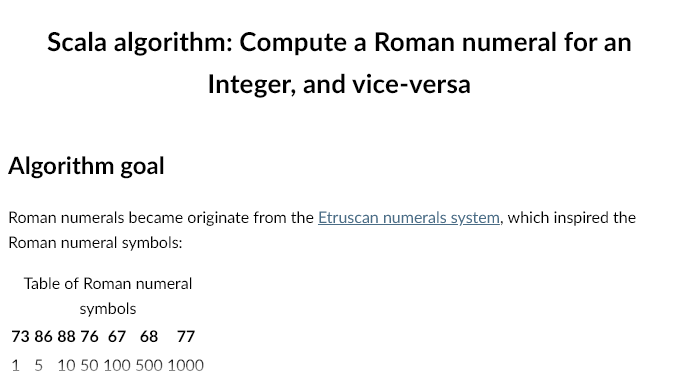 Image for Compute a Roman numeral for an Integer, and vice-versa
