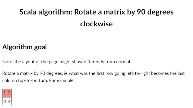 Image for Rotate a matrix by 90 degrees clockwise