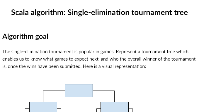 Image for Single-elimination tournament tree
